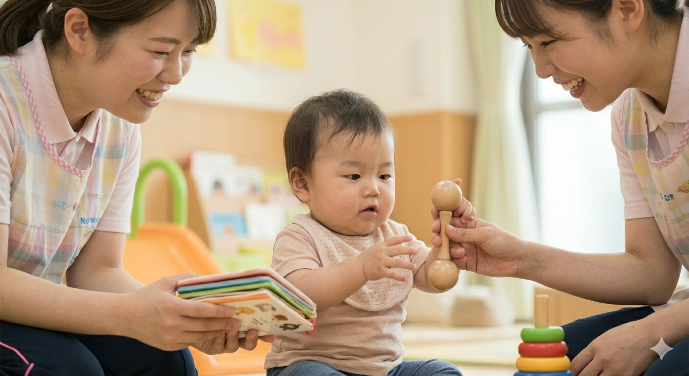 保育士と子どもの様子