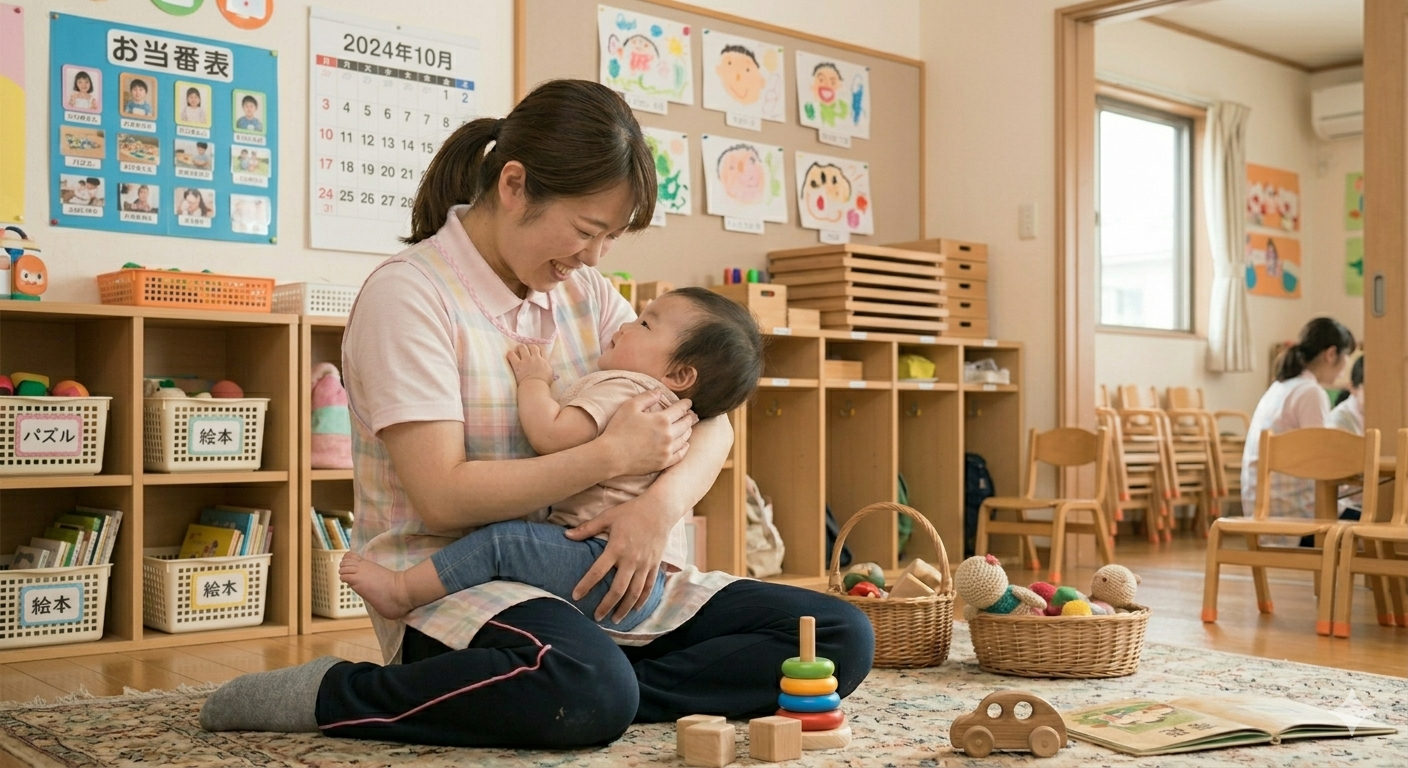 保育士と子どもの様子